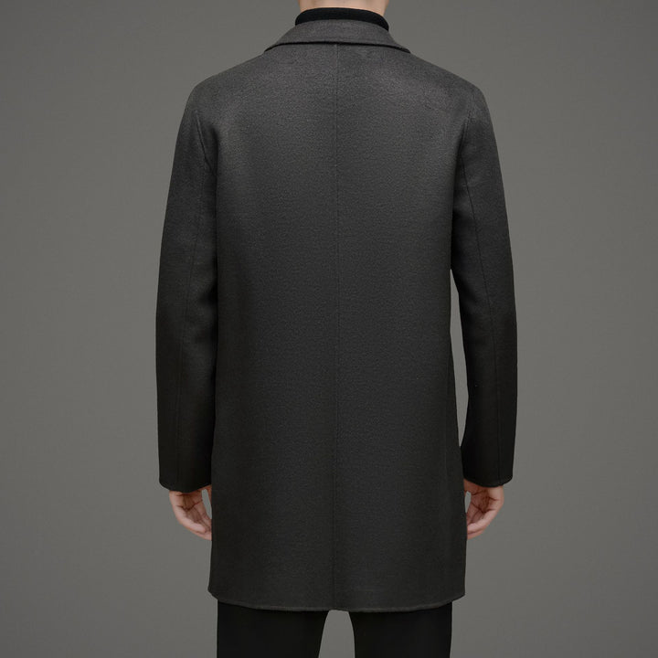Herren eleganter Wollmantel mit praktischen Taschen und klassischem Schnitt Drune