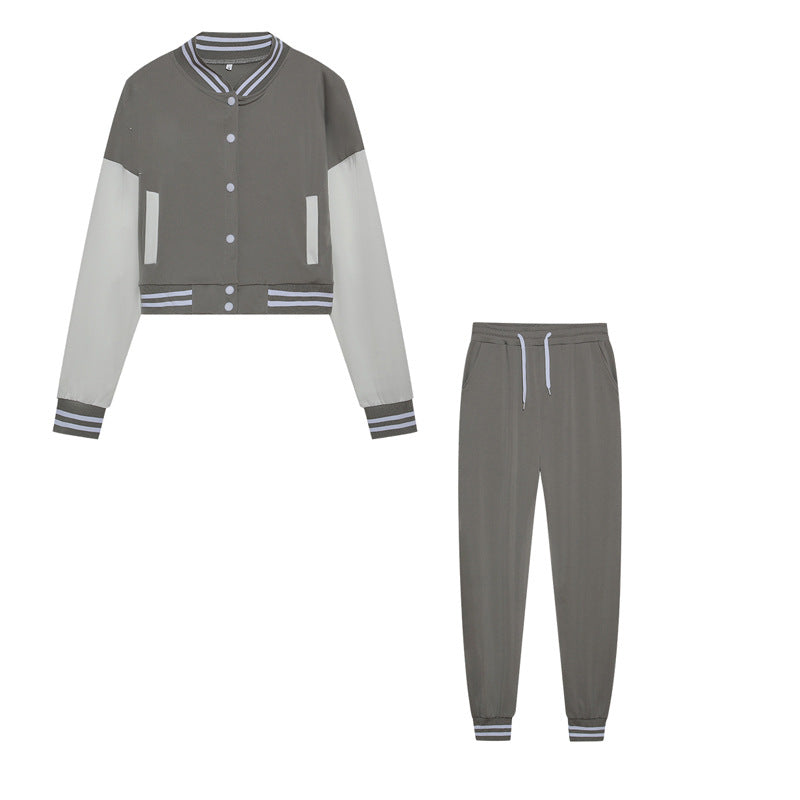 Damen Sportliches Set mit cropped Jacke und Jogginghose im modernen Look Drune