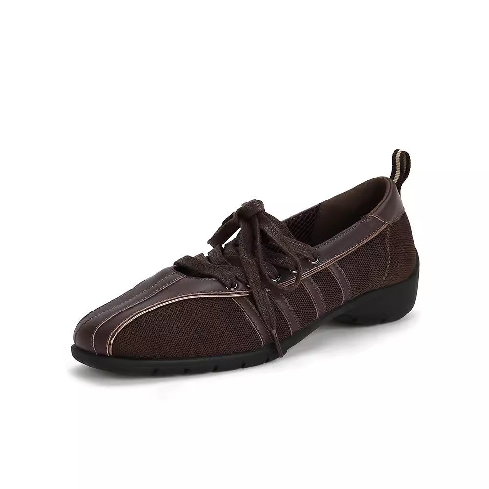Damen Sportliche Schnürschuhe mit atmungsaktiver Obermaterialstruktur und rutschfester Sohle Drune