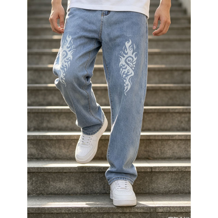 Herren Modische Loose-Fit Jeans mit einzigartigen Grafiken Drune