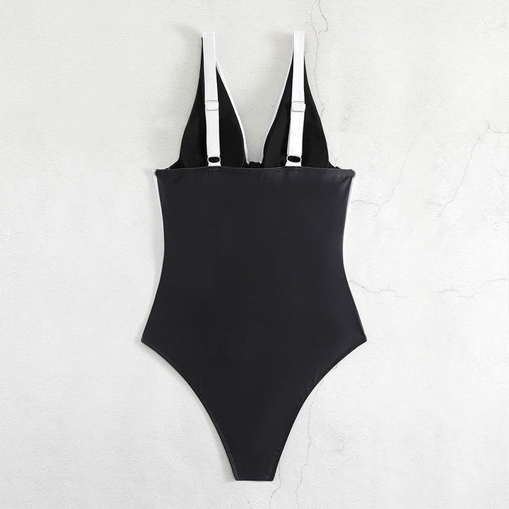 Damen Einteiliger Badeanzug mit modernem Design und figurformendem Schnitt Drune