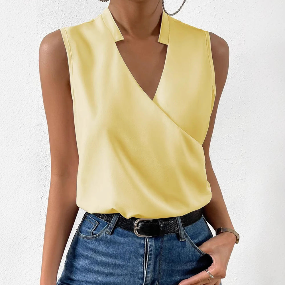 Damen Wickeloberteil mit elegantem V-Ausschnitt Drune