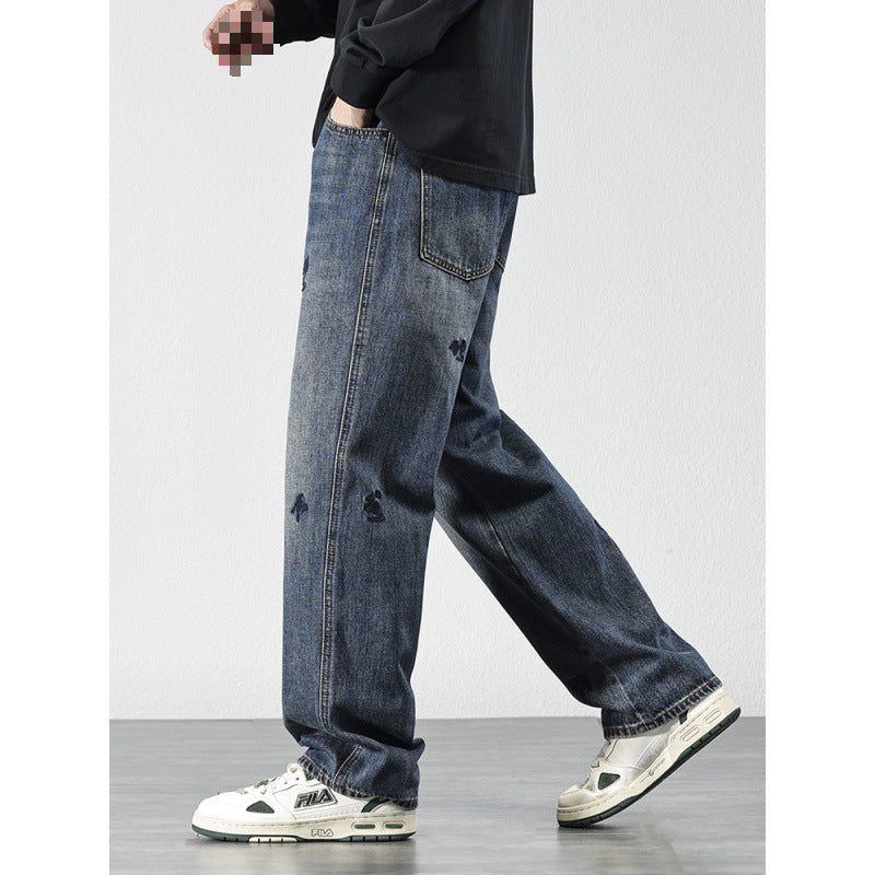 Herren Bequeme und modische Jeans mit Stickereien Drune