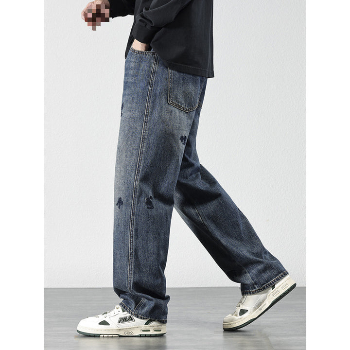 Herren Bequeme und modische Jeans mit Stickereien Drune