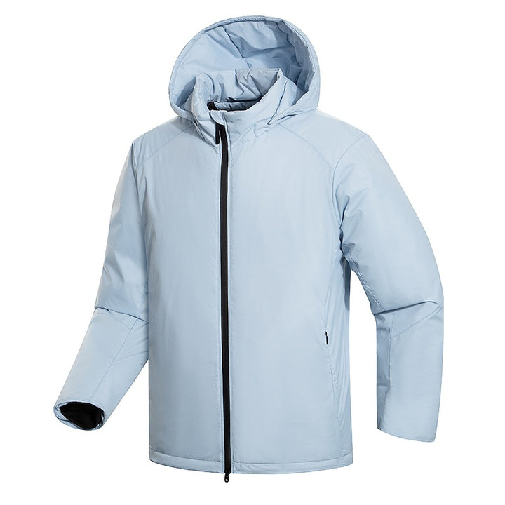 Herren Leichte Allwetter‑Isolationsjacke mit Kapuze, winddichter Hülle & verdecktem Reißverschluss Drune