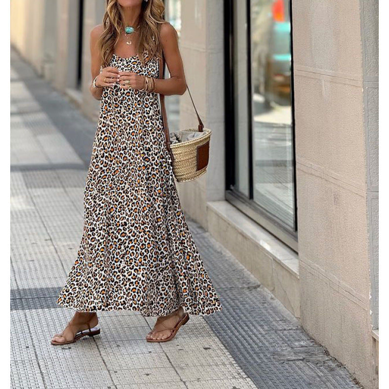 Damen Maxikleid mit verstellbaren Trägern Drune