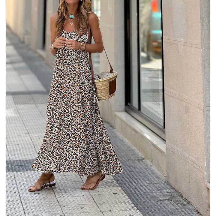 Damen Maxikleid mit verstellbaren Trägern Drune