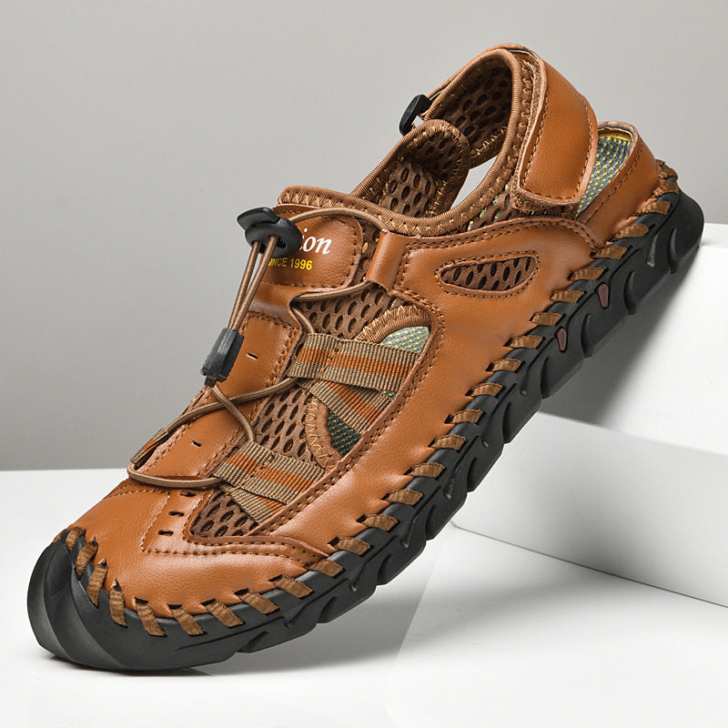 Herren Wasserdichte und atmungsaktive Outdoor-Sandalen mit flexiblem Kordelzug Drune