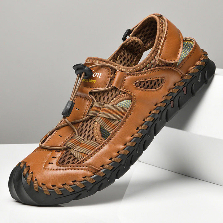 Herren Wasserdichte und atmungsaktive Outdoor-Sandalen mit flexiblem Kordelzug Drune