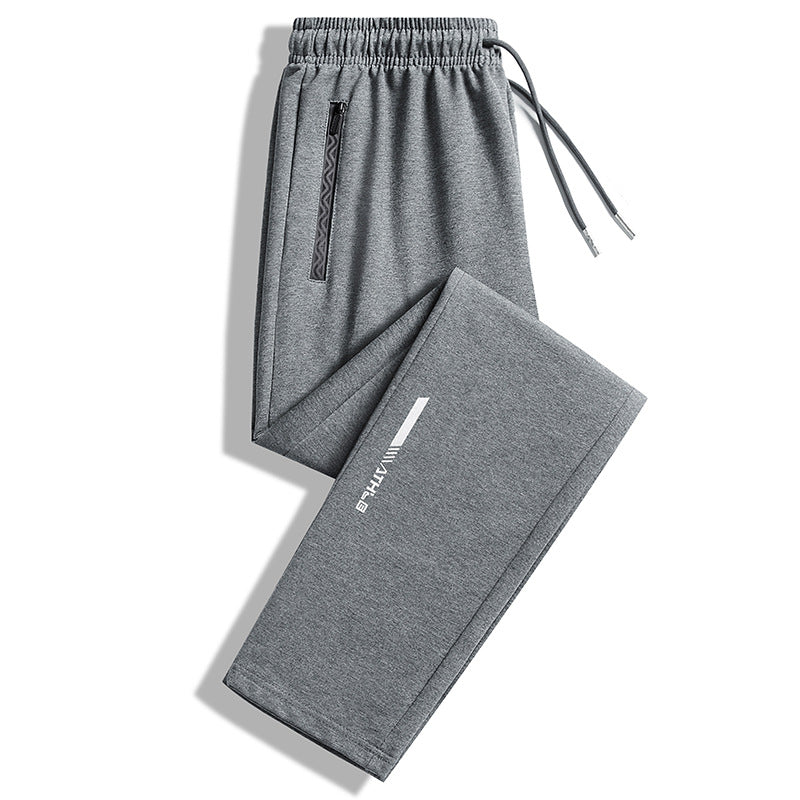 Herren Sportive Stretch-Jogginghose mit elastischem Bund und Reißverschlusstaschen Drune
