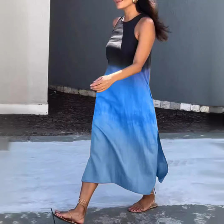 Damen Maxikleid mit elegantem Farbverlauf und großzügigem Schnitt Drune