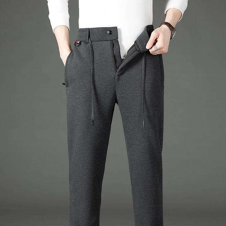 Herren Thermo-Jogginghose mit Teddyfutter, elastischem Bund und Reißverschlusstaschen Drune