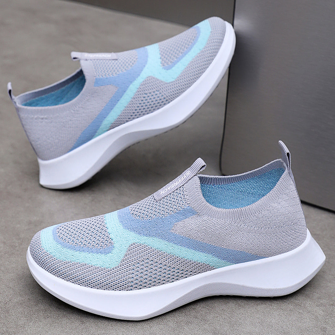 Damen nan nahtloser Strick-Sockensneaker mit elastischem Einstieg, atmungsaktiver Mesh-Struktur und leichter EVA-Dämpfung Drune