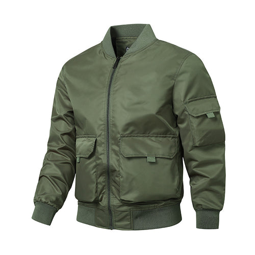 Herren Bomberjacke im Utility‑Style mit windabweisender Shell, Mehrfachtaschen und Rippbündchen Drune