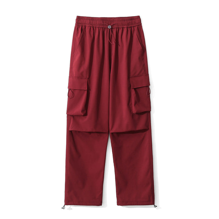 Damen Locker geschnittene Cargo-Hose mit Druckknopf‑Paneelen und Tunnelzugbund Drune