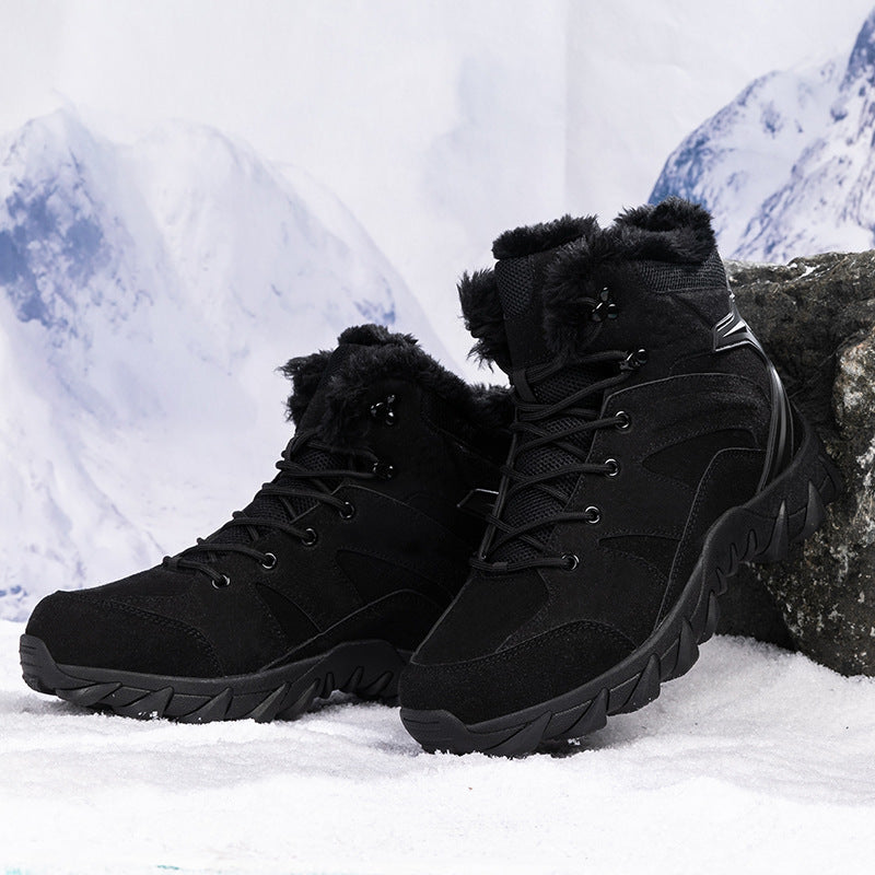 Damen Gefütterter knöchelhoher Winter‑Outdoor‑Boot mit Kunstfellfutter und griffiger Trailprofilsohle Drune