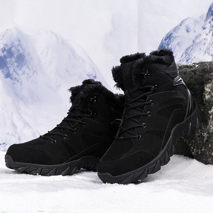 Damen Gefütterter knöchelhoher Winter‑Outdoor‑Boot mit Kunstfellfutter und griffiger Trailprofilsohle Drune