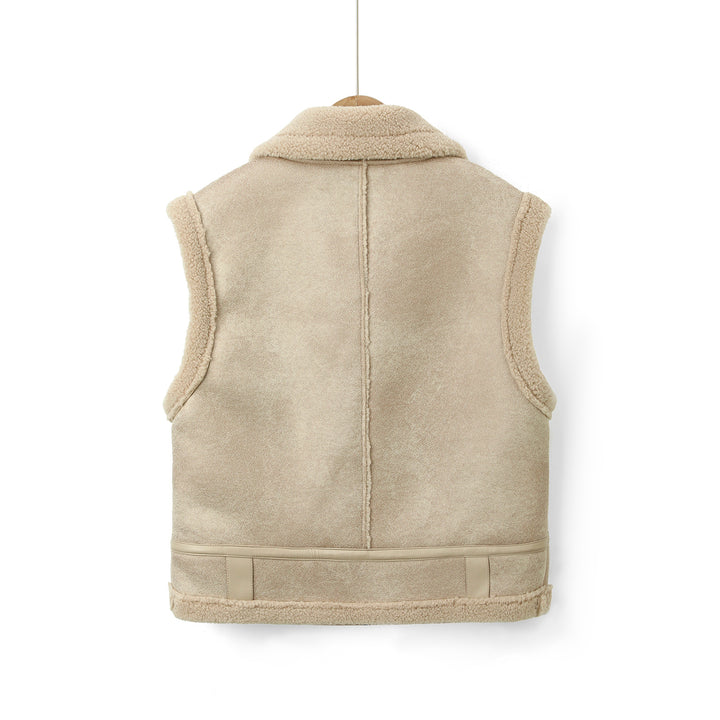 Damen Modische und kuschelige Fleece Weste Drune