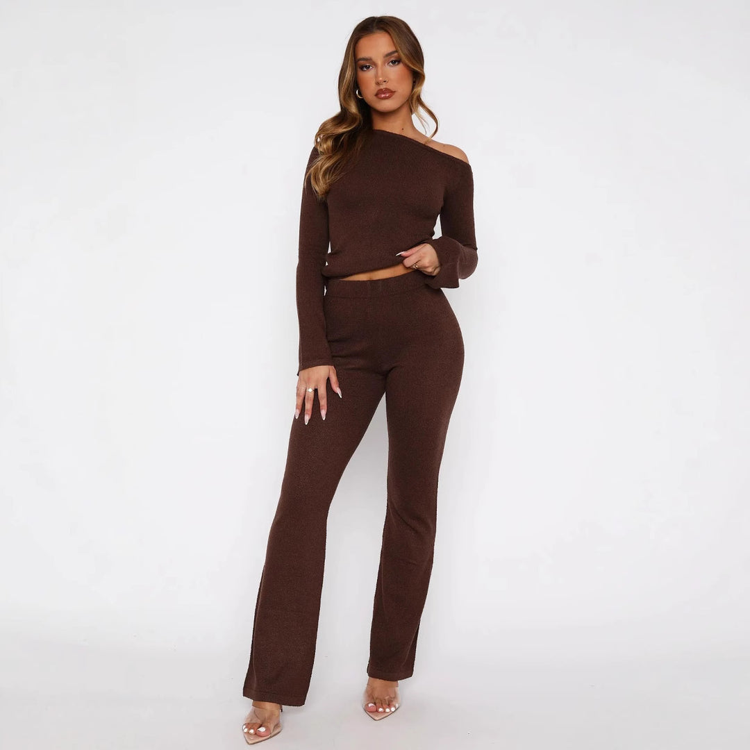 Damen Elegantes und modisches Strickanzug Drune