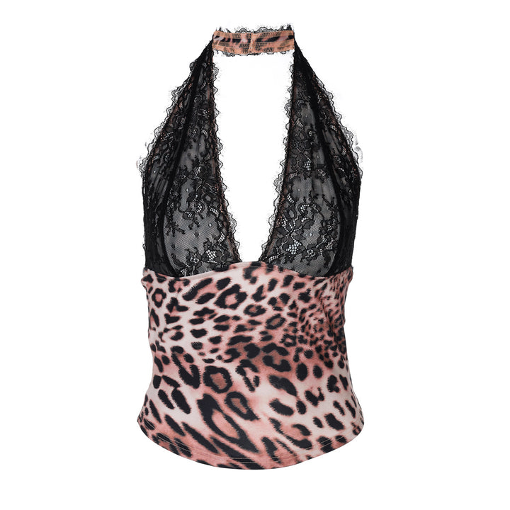 Damen Spitzen Top Drune