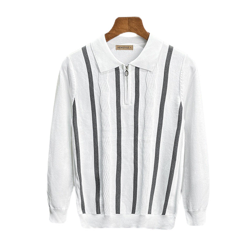 Herren trendiges Langarm-Polo Drune