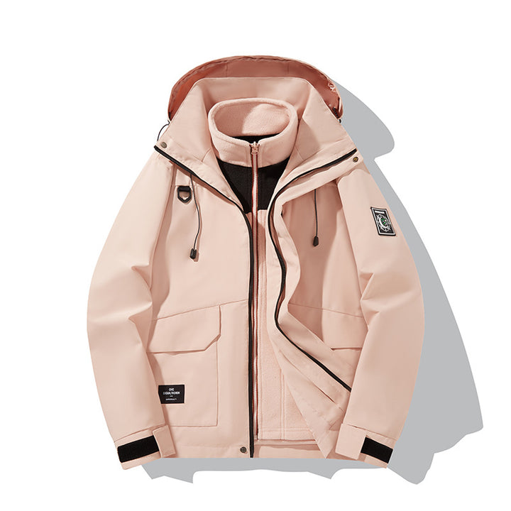 Herren Wetterfeste Outdoorjacke mit Kapuze Drune