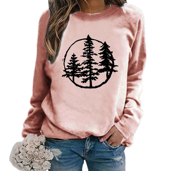 Damen Sweatshirt mit coolem Naturmotiv und lässigem Schnitt Drune
