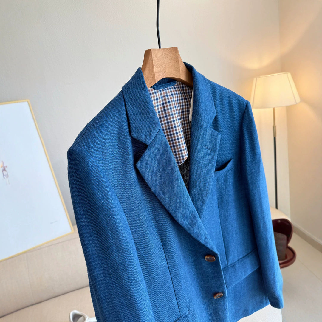 Damen Eleganter Blazer aus hochwertigem Leinen Drune