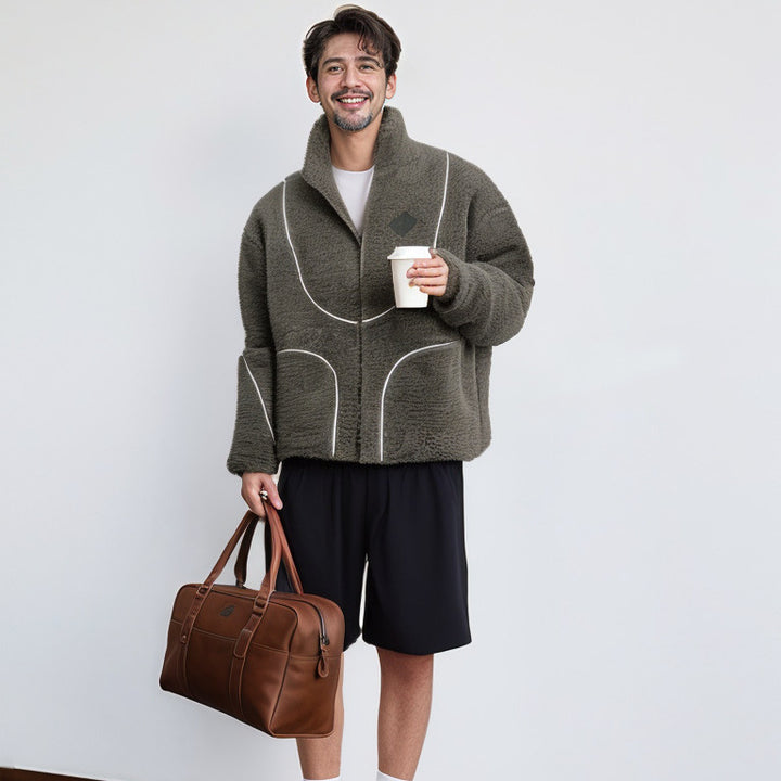 Damen Fleecejacke mit hohem Kragen und praktischen Reißverschlusstaschen Drune