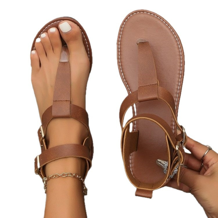 Damen Fußfreundliche Sandalen mit verstellbarem Riemendesign Drune