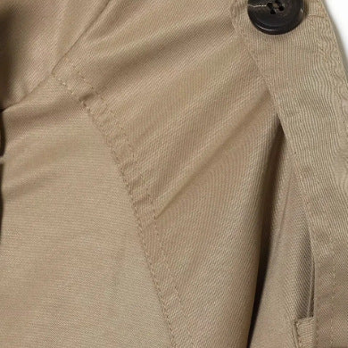 Damen Kurz geschnittener Trenchblouson mit hohem Stehkragen und Taillengürtel Drune