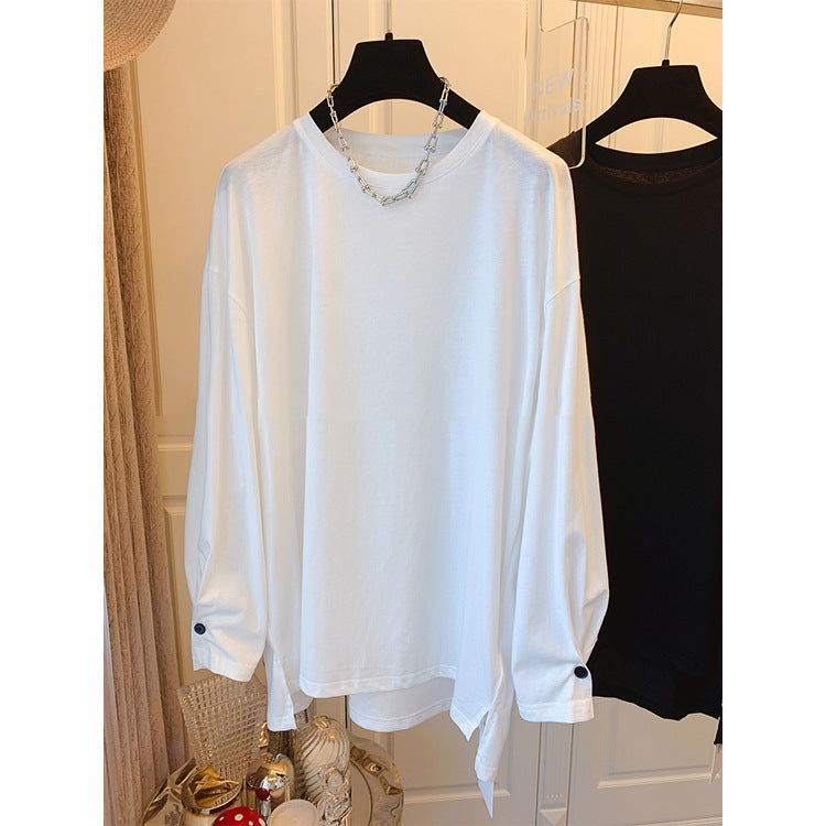 Damen Lässiges Langarmshirt mit modernem Schnitt Drune