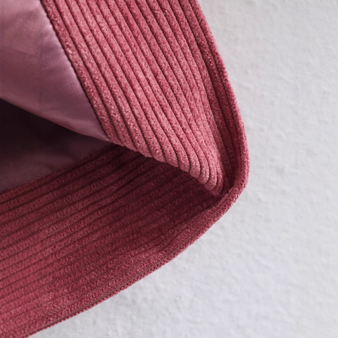 Damen Cropped-Kord-Strickjacke mit markanter Rippenstruktur, Kunstleder-Umlegekragen und Pattentaschen Drune