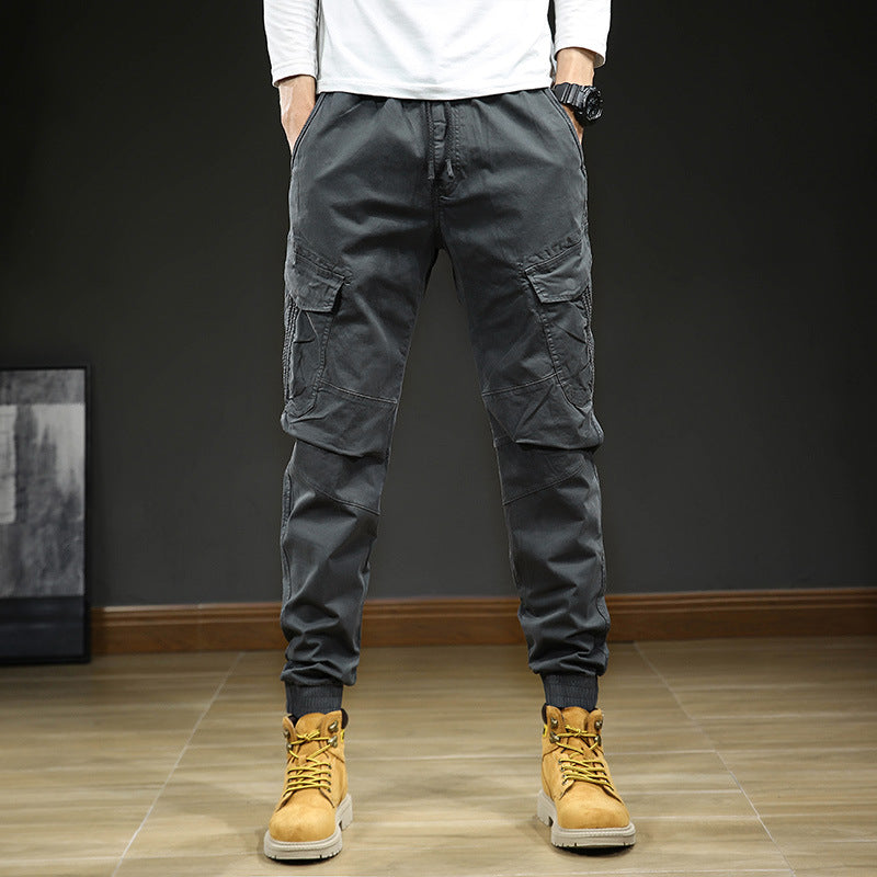 Herren Tapered-Cargo‑Jogger mit geripptem Knöchelabschluss und verstärkten Kniepaneelen Drune