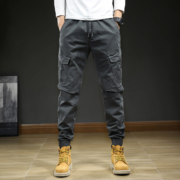 Herren Tapered-Cargo‑Jogger mit geripptem Knöchelabschluss und verstärkten Kniepaneelen Drune