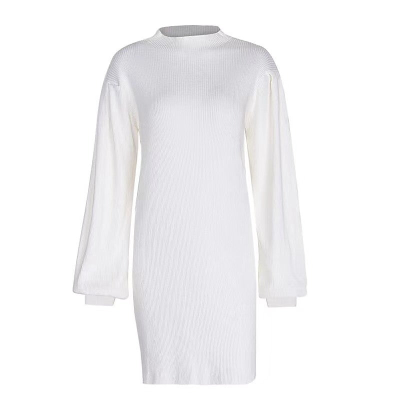 Damen Strickkleid im modernen Rippdesign Drune
