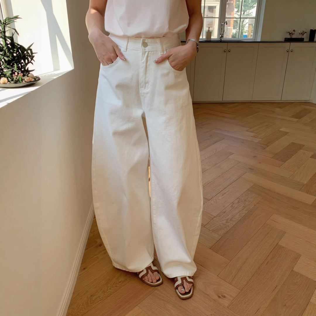 Damen Weite Baumwollhose Drune