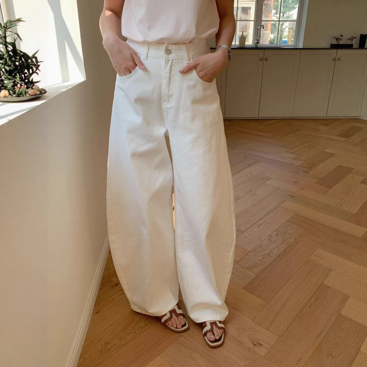 Damen Weite Baumwollhose Drune