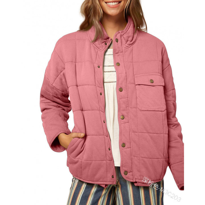Damen Steppjacke mit dekorativem Knopf Drune