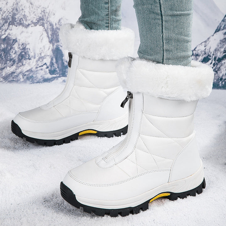 Damen thermoisolierte Winterstiefel mit wasserdichter Außensohle und bequemem Futter Drune
