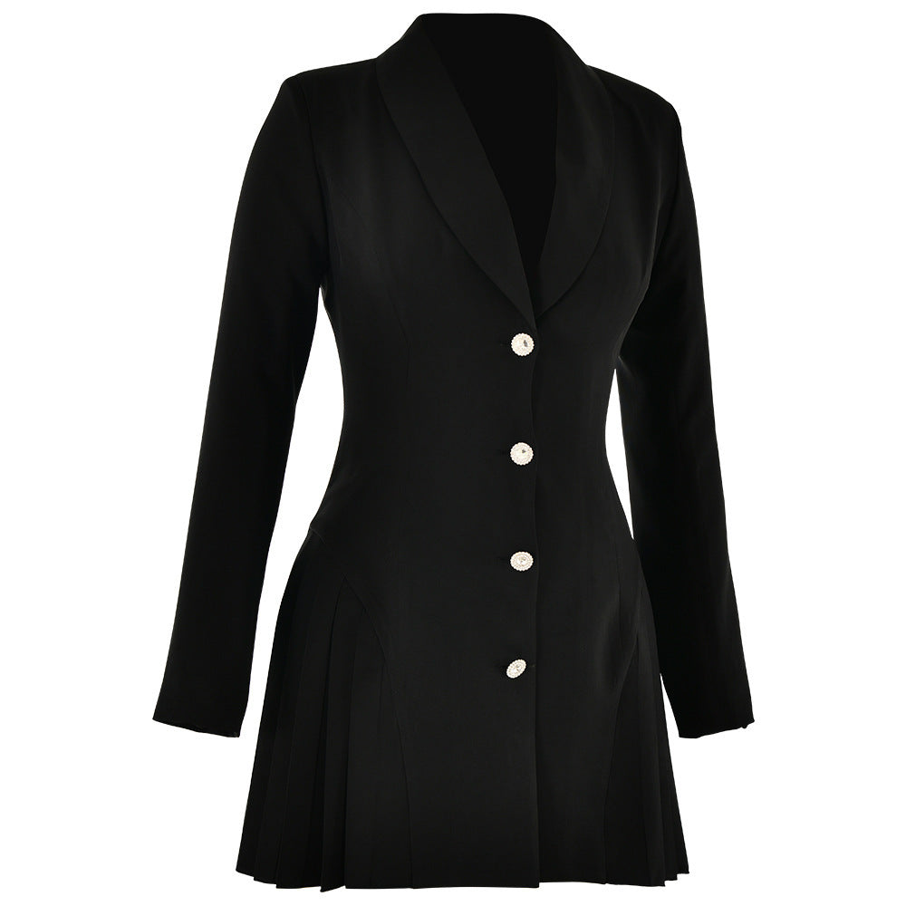 Damen Elegantes und figurbetontes Cocktailkleid mit tiefem V-Ausschnitt und Faltenwurf Drune