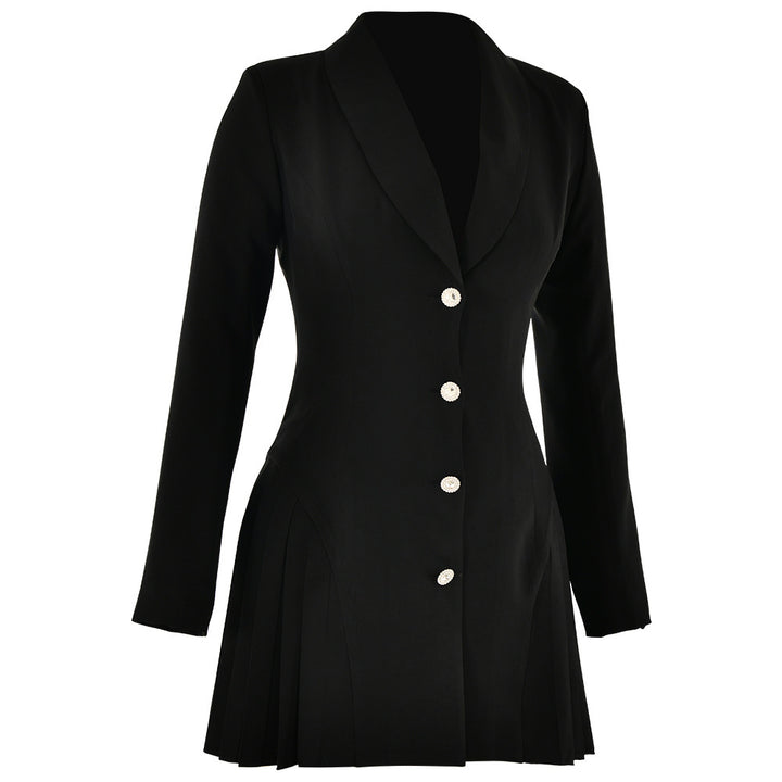 Damen Elegantes und figurbetontes Cocktailkleid mit tiefem V-Ausschnitt und Faltenwurf Drune