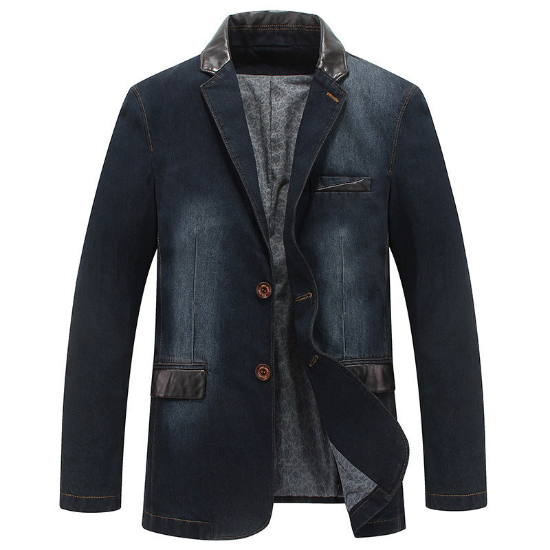 Herren Stilvoller Denim Blazer Drune