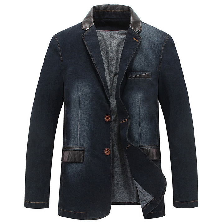 Herren Stilvoller Denim Blazer Drune