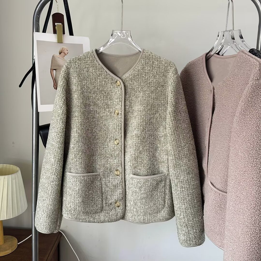 Damen Modische Strickjacke mit Knopfdetails und praktischen Taschen Drune