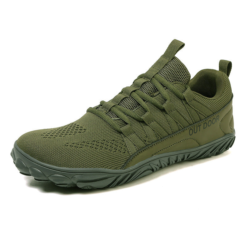Herren leichte Outdoor-Trailrunning-Sneaker mit atmungsaktivem Strickoberteil, verstärkter Zehenkappe und griffiger Offroad-Laufsohle Drune