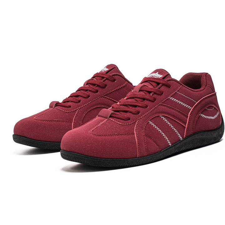 Herren retro-inspirierte Low-Top Freizeit-Sneaker mit Wildlederoptik, gepolstertem Knöchelkragen und griffiger Gummilaufsohle Drune