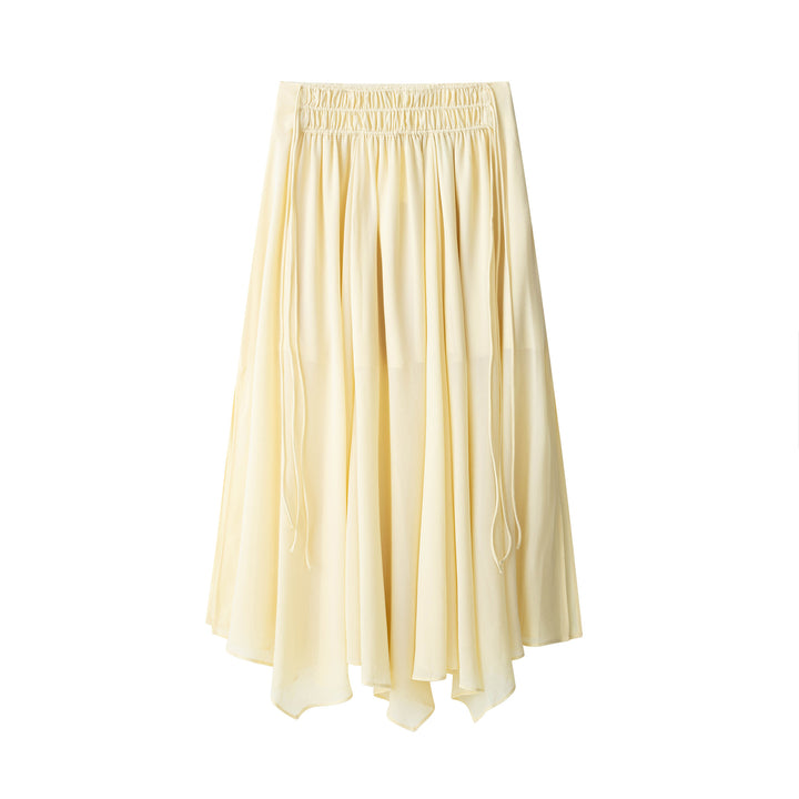 Damen 30+ romantische Bluse mit Plisseevolant, Bindeband und weiter Ärmel Drune