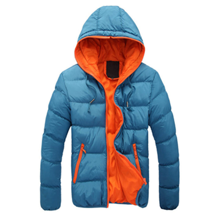Herren nan gesteppte Kapuzen-Steppjacke mit kontrastierendem Fleecefutter und seitlichen Reißverschlusstaschen Drune