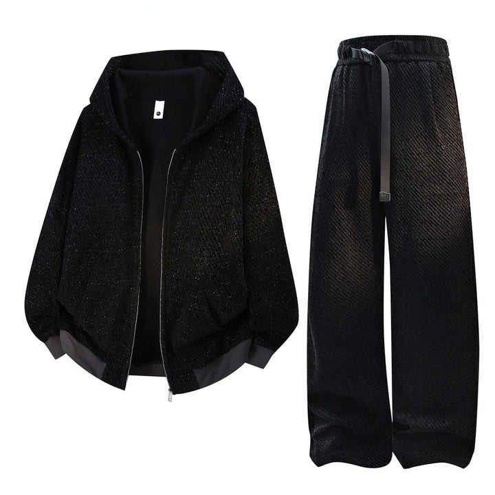 Damen weite Samt-Jogginghose mit elastischem Bund, Tunnelzug und lässiger Culotte-Passform Drune